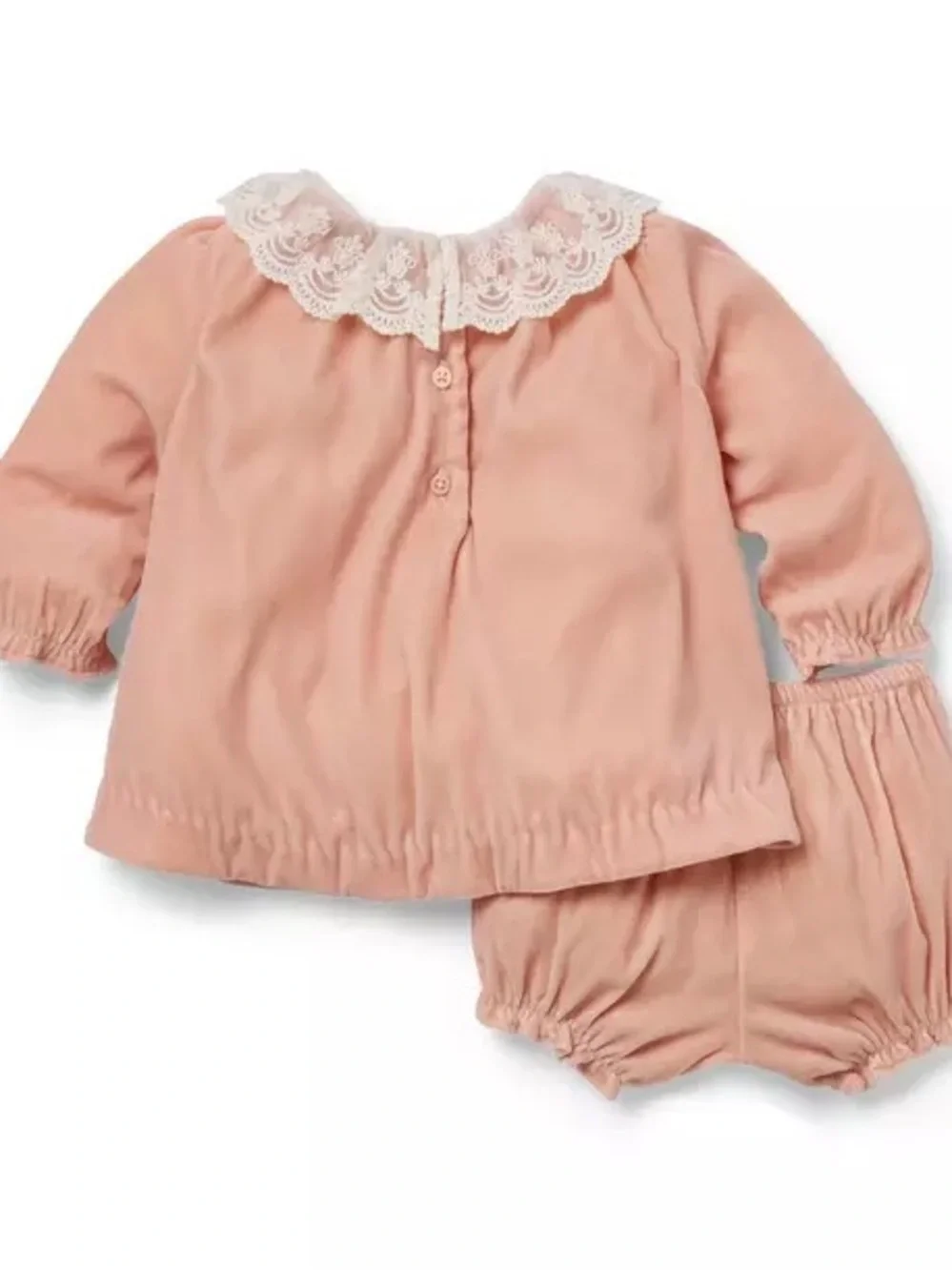 Janie and Jack Baby Velvet Collared Matching Set Pink 2-Piece 12-18M NWT